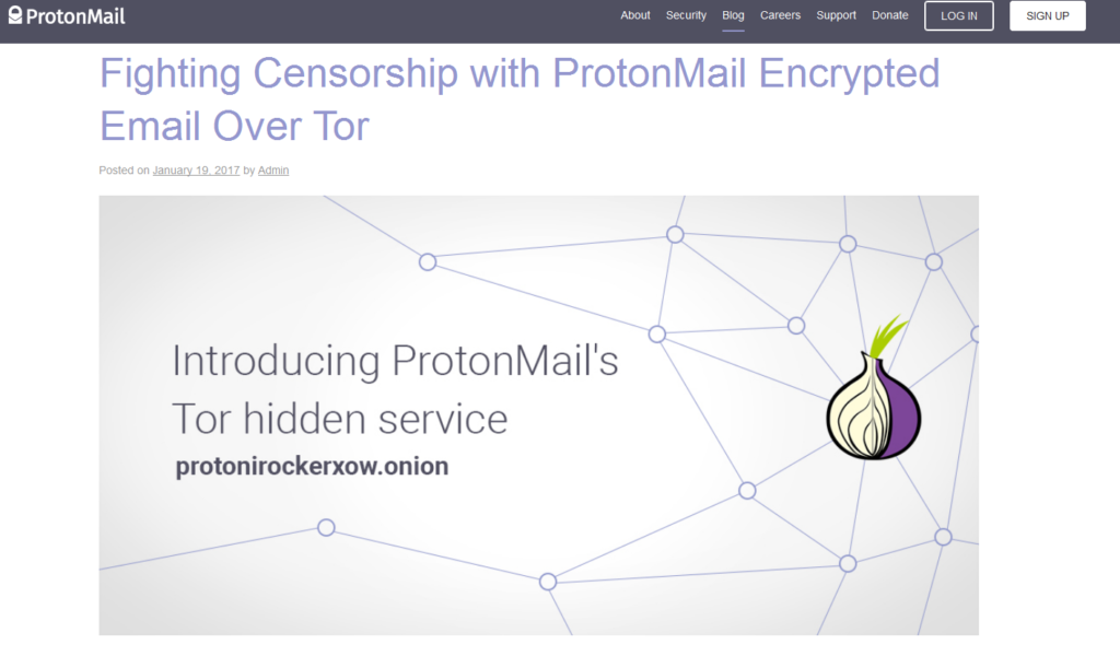 proton mail tor